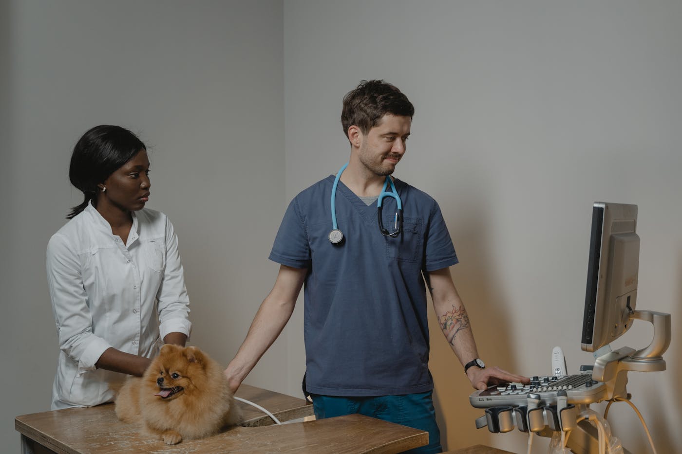 Omega clinicians performing an advanced diagnostic imaging study on a patient